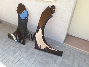 Aripa Fata Dreapta & Stanga Opel Astra J 2009-2015 Vopsita Maro - Disponibil în rate - Img 3