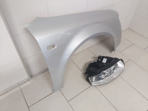 Pachet Far+Aripa Fata Dreapta Audi A4 B6 An 2000-2004 (LY7W (Gri)) - Disponibil în rate - Img 2