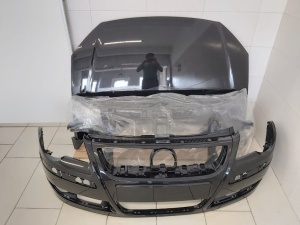 Pachet Bara Fata+Capota Motor+Trager VW Polo 6/VI 05-09 (LC9X-Negru) - Disponibil în rate - Img 1
