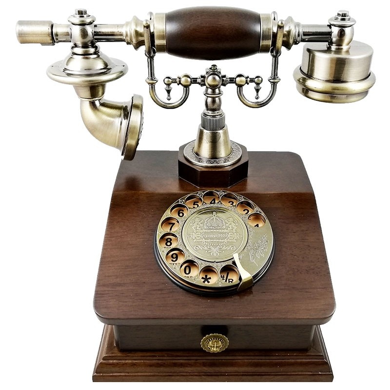 Telefon Vintage cu Disc TL-913Z | Lemn și Alamă | WatchZone.ro