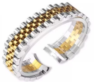 Brățară Bicoloră Auriu-Argintiu Compatibilă Rolex Datejust și Day-Date – 21 mm