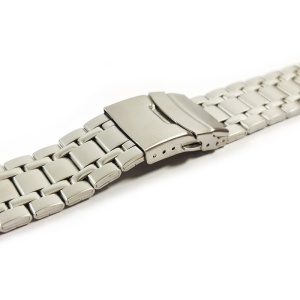 Brățară Ceas „Titan Link” – Oțel Inoxidabil Argintiu, Model Masiv (24mm) - Img 4
