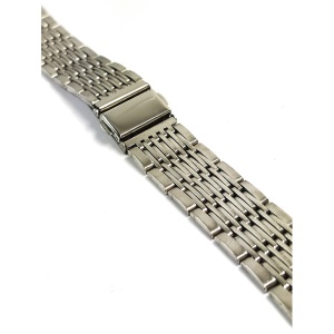 Bratara de ceas Argintie cu butoane laterale 20mm MT4764 - Img 4