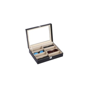 Casetă Ochelari 8 Spații – 2 Variante: Imprimeu Carbon / Negru – Geam Sticlă 3 mm - Img 8