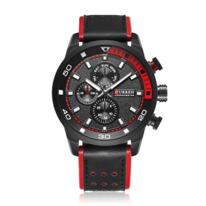 Ceas barbatesc CURREN original negru / rosu M8250 - Img 2