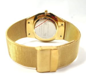 Ceas Bărbătesc Matteo Ferari Elegant II – Auriu / Cadran Negru – 40 mm – Brățară Milaneză – Quartz Miyota Japonia - Img 2
