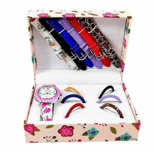 Ceas Dama Geneva Be Young - Set Complet (7 Curele + 7 Cadrane) WZ1477 - Img 3