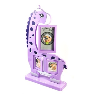 Ceas de masa cu rame foto si alarma `Girafa` 7344A - Img 3