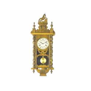 Ceas de Perete cu Pendul GALLO Horse Rustik – Design Vintage – Lemn – Mecanism Mecanic – 770 x 310 x 140 mm