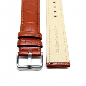 Curea Ceas „Classic Cognac” – Piele Naturală de Vițel (18mm - 24mm) - Img 2