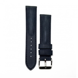 Curea Ceas „Fleurus Kraft Stealth” – Piele Robustă de Vițel, Negru Integral (18mm - 24mm) - Img 2