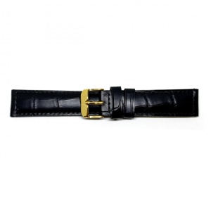 Curea Ceas „Fleurus Nero Stealth” – Piele Veritabilă de Vițel, Negru Integral (20mm - 24mm) - Img 3