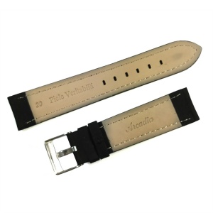 Curea Ceas „Midnight Suede” 01D140 – Piele Întoarsă Neagră, Stil Minimalist (18mm - 20mm) - Img 3