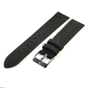 Curea Ceas „Midnight Suede” 01D140 – Piele Întoarsă Neagră, Stil Minimalist (18mm - 20mm) - Img 4