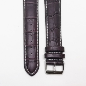 Curea Ceas „Pure Comfort Sport” 6XL20 – Piele Naturală Hipoalergenică, Maro cu Cusătură Albă (18mm - 24mm) - Img 3