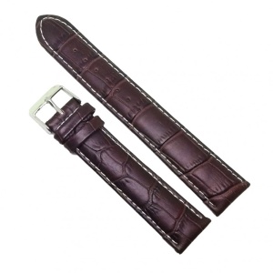 Curea Ceas „Pure Comfort Sport” 6XL20 – Piele Naturală Hipoalergenică, Maro cu Cusătură Albă (18mm - 24mm) - Img 5