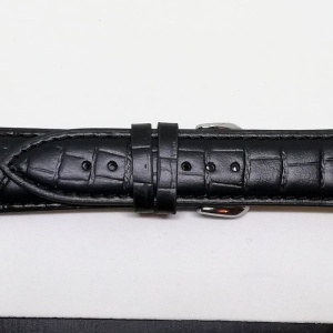 Curea Ceas Din Piele Neagra Imprimeu Crocodil 20mm 24mm WZ1037 - Img 2