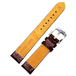 Curea ceas maro din piele naturala marime 20mm 24mm XL - Img 4