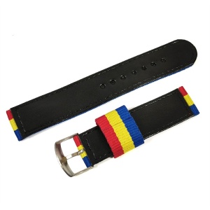 Curea Ceas Nylon si Piele Eco ROMANIA 18mm 20mm 22mm - Img 2