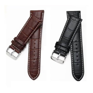 Curea Ceas Piele Maro / Negru 18 mm 20 mm 22 mm WZ529 - Img 2
