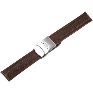 Curea Ceas Piele Naturala Maro Bizonata 16mm 18mm 20mm 22mm 24mm 8162707001 - Img 2