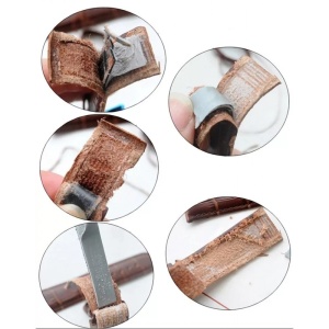 Curea ceas piele neagra Deployant 18 mm 20 mm 22 mm 24 mm C005 - Img 2