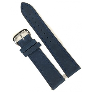 Curea Ceas Premium din Piele Full Grain – Albastru Deep Navy, Quick Release