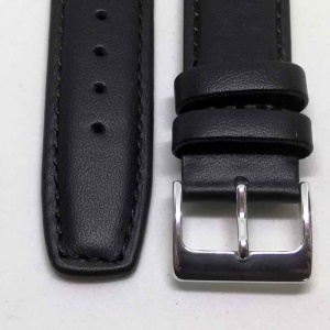 Curea Ceas XL LAVAL Piele Naturala Neagra 18mm 20mm WZ2261 - Img 2