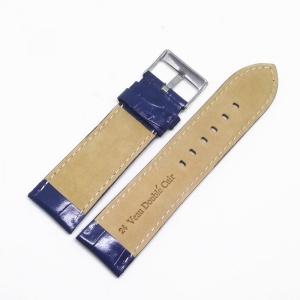 Curea de ceas Albastra din piele de vitel - 24mm - W3573 - Img 3