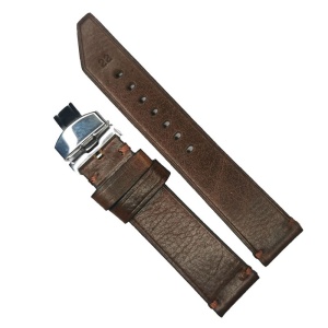 Curea de ceas Anti-alergica maro din piele naturala 20mm 22mm 24mm - WZ4159D