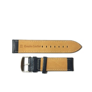 Curea de ceas bleumarin din piele naturala 22mm - WZ5244 - Img 3