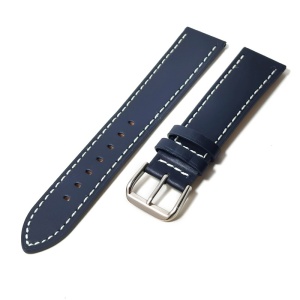 Curea de ceas culoare Bleumarin din piele naturala 20mm WZ5206 - Img 4