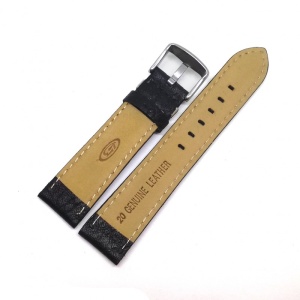 Curea de ceas din Piele Naturala - Culoare Neagra - 18mm / 20mm - WZ3730 - Img 2