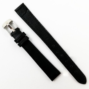Curea de ceas din piele naturala neagra 10mm 12mm WZ2915 - Img 2