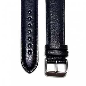 Curea de ceas din piele naturala Neagra - 20mm - 09D1 N - Img 2