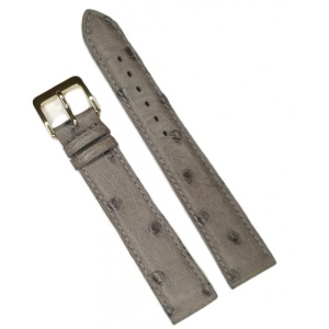 Curea de Ceas din Piele Veritabilă de Curcan – Fleurus France – Gri – 14/18 mm