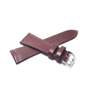 Curea de ceas Handmade din piele naturala, culoare Castanie - 28mm - Img 2