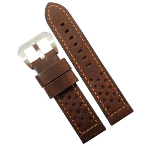Curea de ceas maro Eichmuller imprimeu cu gaurele - 20mm 22mm WZ2630