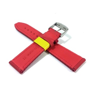 Curea de ceas Morellato Water Resistant - Piele Naturala si Material Tehnic - Culoare Rosie - 22mm - A01X5395B55083CR - Img 2
