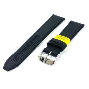 Curea de ceas Morellato Water Resistant - Piele Naturala si Material Tehnic - Culoare Neagra - 22mm 24mm - A01X5395B55019CR - Img 4