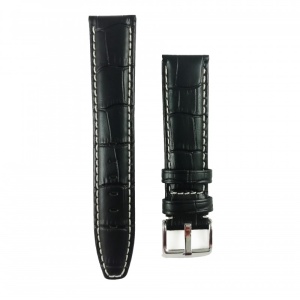 Curea de ceas Neagra din piele naturala - 18mm, 20mm, 22mm - WZ3392 - Img 2