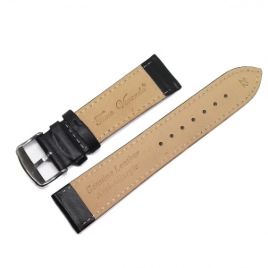Curea de ceas - Piele Naturala - Antialergica - Neagra - 12mm, 14mm, 16mm, 20mm, 22mm, 24mm - WZ3799 - Img 2