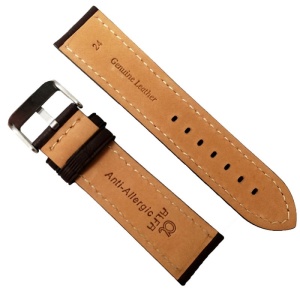 Curea din piele naturala Maro - 24mm WZ2895 - Img 2