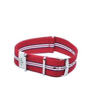 Curea Morellato tip NATO - Band Nastro Cannete - Culoare Rosu, Alb, Albastru- 22mm - A01U3972A74802CR - Img 3
