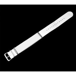 Curea NATO Textil Albă 18/20/22mm | Nylon Rezistent | Cataramă Oțel - Img 4