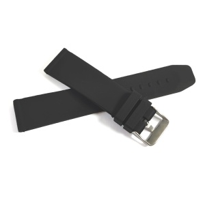 Curea pentru ceas Neagra din Silicon - 20mm, 22mm - Img 2