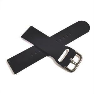 Curea pentru ceas Neagra din Silicon tip SmartWatch - 20mm, 22mm - Img 2