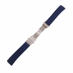 Curea Silicon Bleumarin – 16/18/20/22/24 mm – Închidere Deployant Oțel – Lungime 19.5 cm