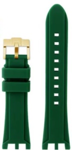Curea Silicon Compatibilă Versace V-RACE DUAL – 24 mm – Verde – Impermeabilă – Cataramă Oțel