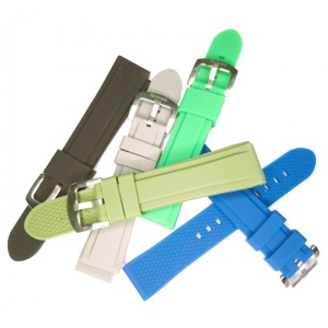 Curea Silicon Fin la Atingere pentru Smartwatch – 20 mm – 5 Culori – Lungime M – Cataramă Argintie - Img 3